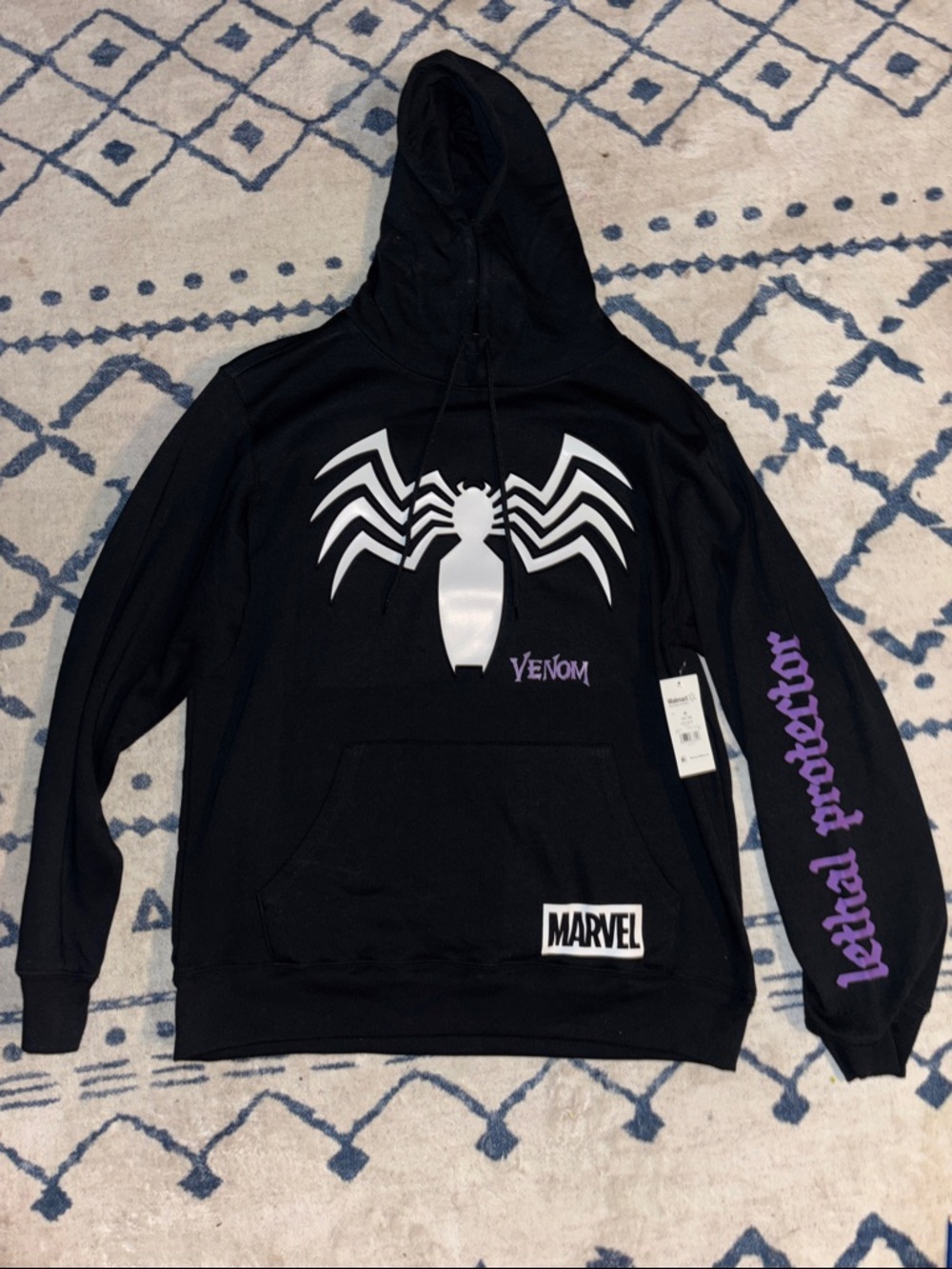 Brand New! Marvel Venom Black Hoodie! M(32-34) Lethal Protector!